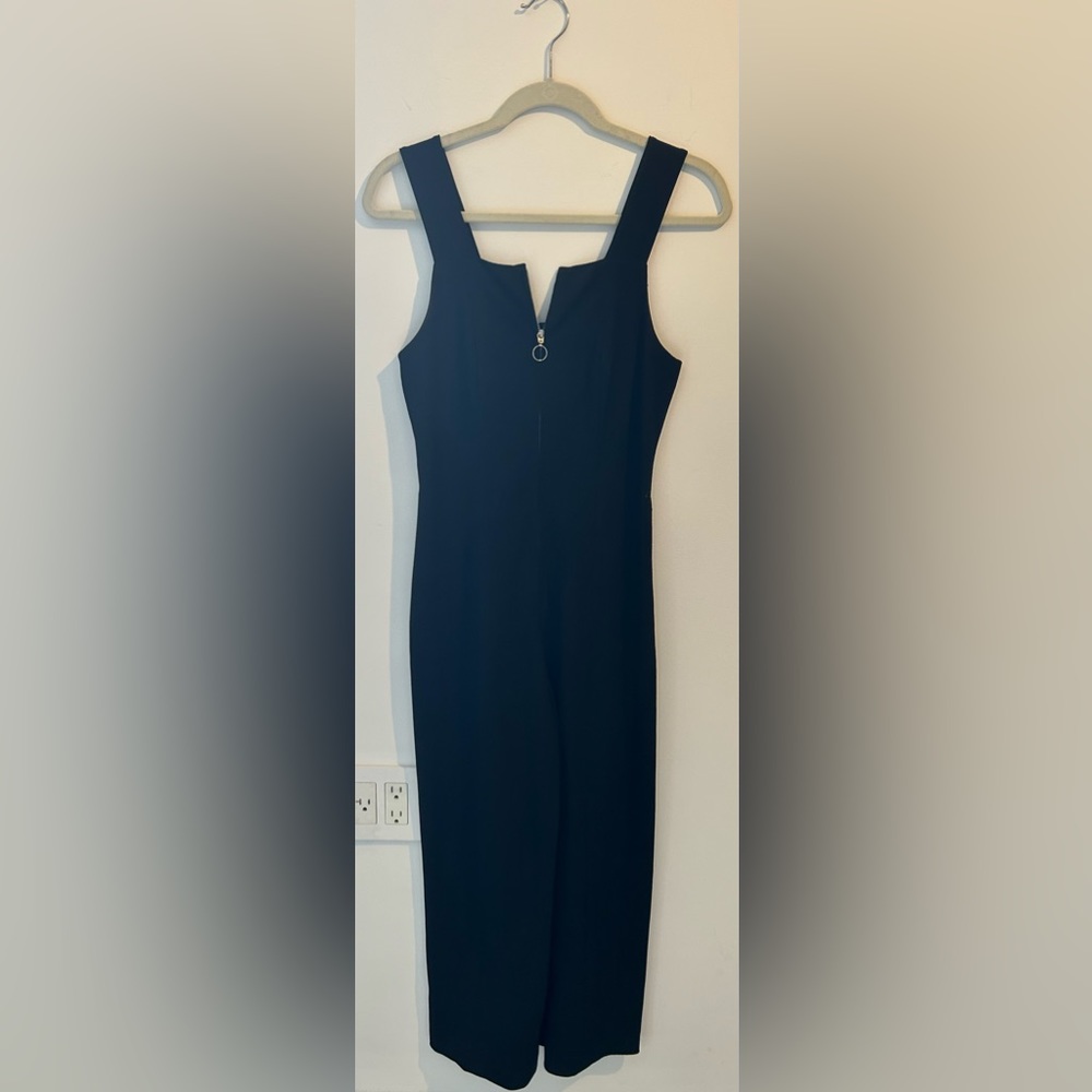 Club Monaco Black Front Zipper Jumpsuit